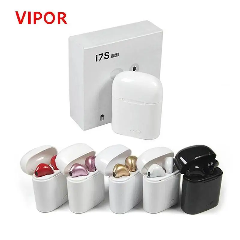 

i7s wireless bluetooth headset with charging case, Custom color