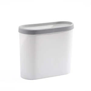 Image of Car Dustbin Household Trash Can Oval PP Plastic Dustbin Bin Waste