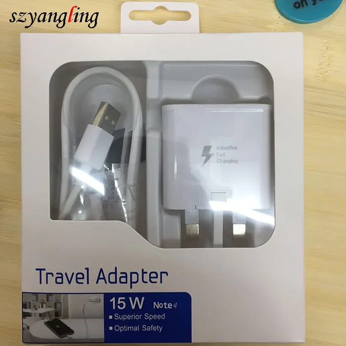 

China supplier UK EU US plug adapter for samsun g galaxy s6 usb charger adapter fast charging, White