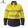 en471 flame retardant fluorescent yellow safety workwear security road works