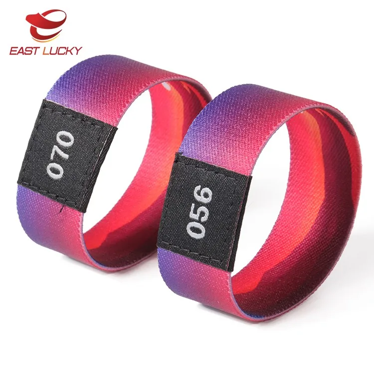 Cheap Party Polyester Thick Elastic Fabric Wristband For Concert Buy