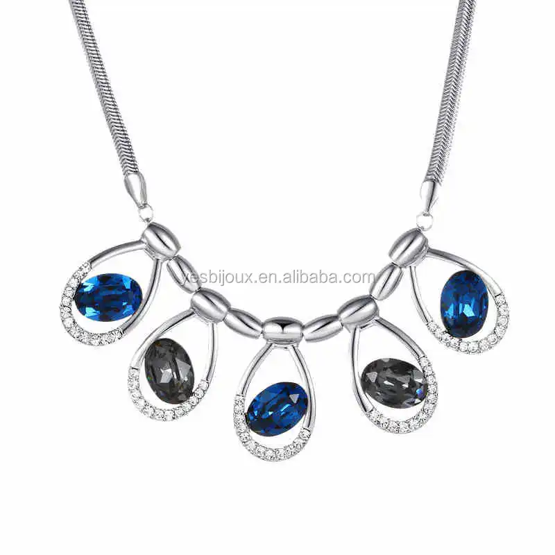 

costume crystal collar necklace chunky statement jewellery