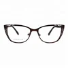 women eyewear stainless steel cay eye hollow retro metal optical full frame