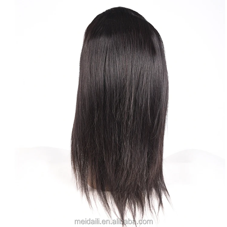 

large stock density 130 mink straight lace frontal wigs virgin indian human hair wigs for black women, Natural color 1b