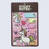 unicorn sticky notes memo pad 20 pages 7 different design in stock