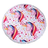 Winter Christmas Custom Print Unicorn Cheap Personalized Sandfree Beach Towel Round Microfiber