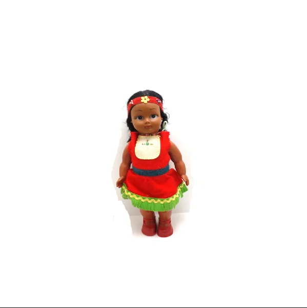 plastic native American girl doll