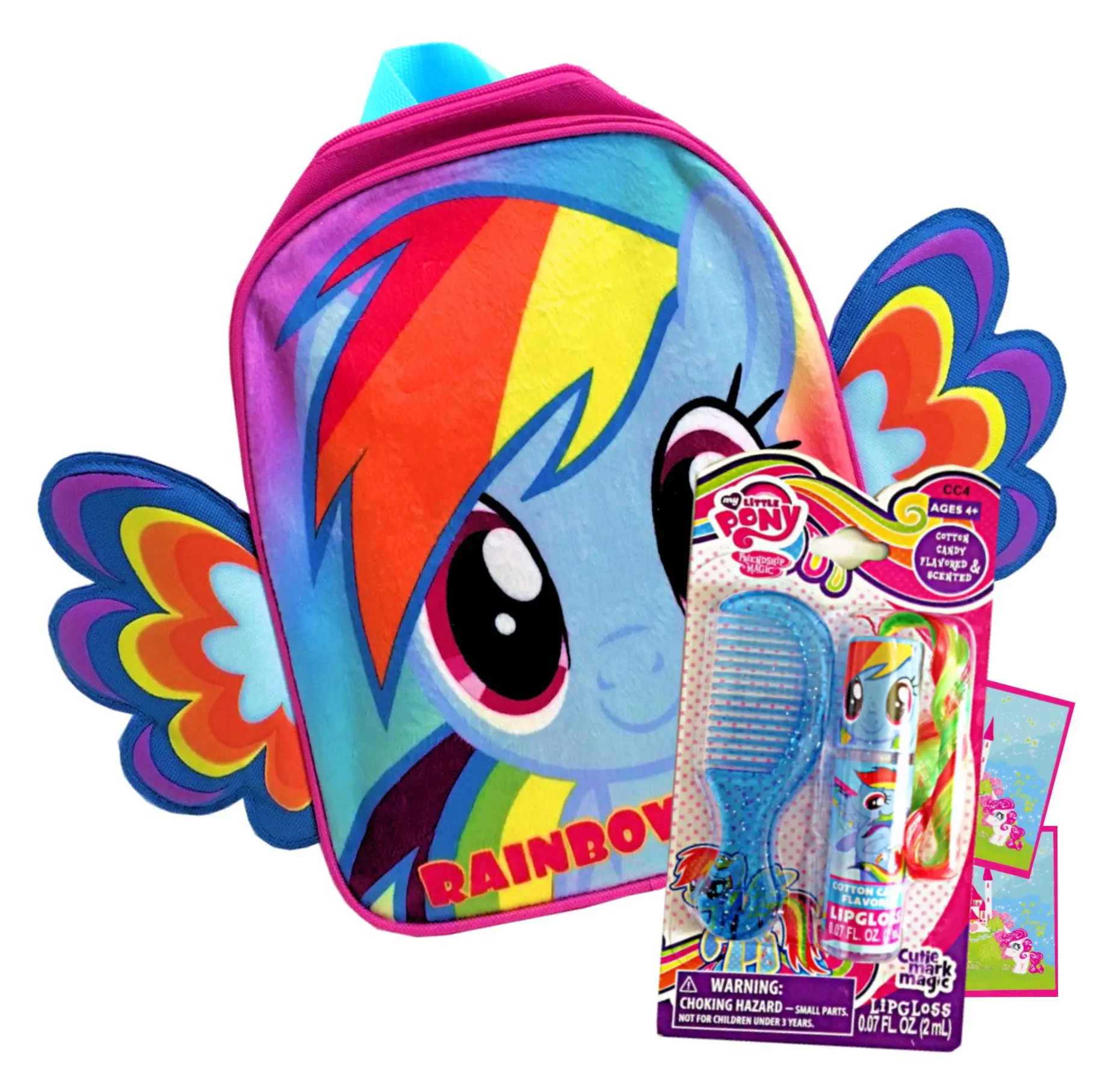 rainbow dash plush backpack