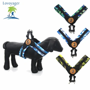 Image of Lovoyager pet harness simple front range dog collar easy walk reflective no pull dog harness
