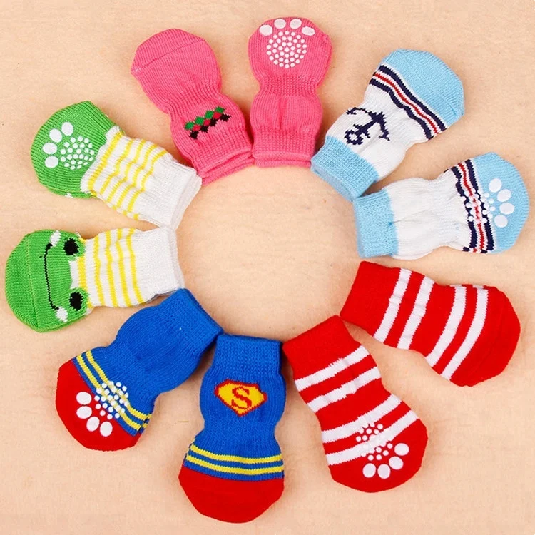 

Factory price good quality skidproof cute pet socks for dogs cats