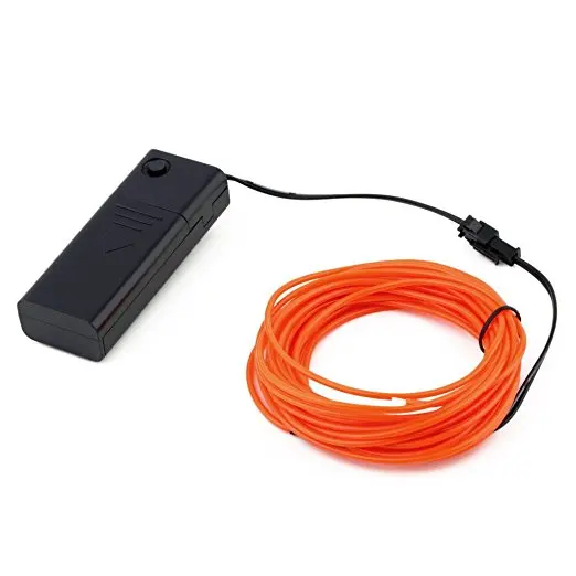 3M 9.6ft Flexible Neon Light EL Wire Rope Tube + Controller Amazingly Bright New Generation of Micro LEDs for Indoor and Outdoor