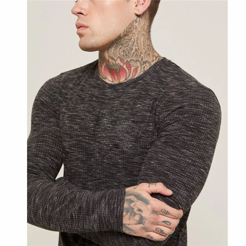 Bulk Cheap 65 Polyester 35 Cotton Plain Long Sleeve White T Shirts For