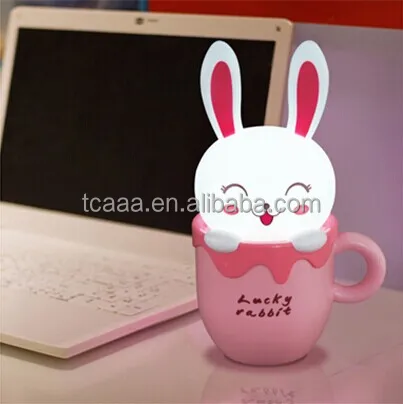 Hol sale cute LED cartoon rabbit modern desk lamp