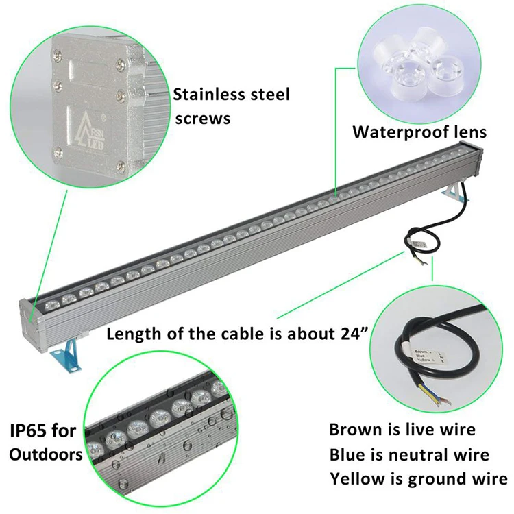 Building Lighting 36W IP68 LED bar Linear LED Wall Washer LED City Color Light.jpg
