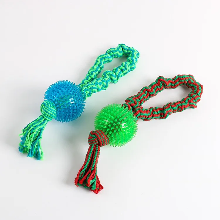 Tpr New Cotton Rope Spring Ball Christmas Tpr Dog Toy - Buy Tpr Pet Toy ...