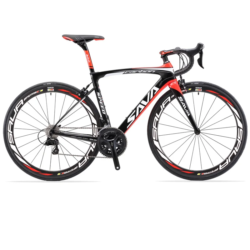 

SMALL ORDER 700C SAVA road bike 540mm ULTEGRA sport bicycle full Carbon Road bike, White red, black red, black yellow, black grey