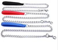 

Wholesale 120cm Stainless Steel Iron Chain Dog Leash Colorful Fashion bubble Handle Pet Dogs Lead Leash three colors