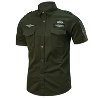 

Summer Mens Cargo Shirts Male Casual Army Short Sleeve Cotton Shirts Men Business Shirt Brand Clothing 6XL