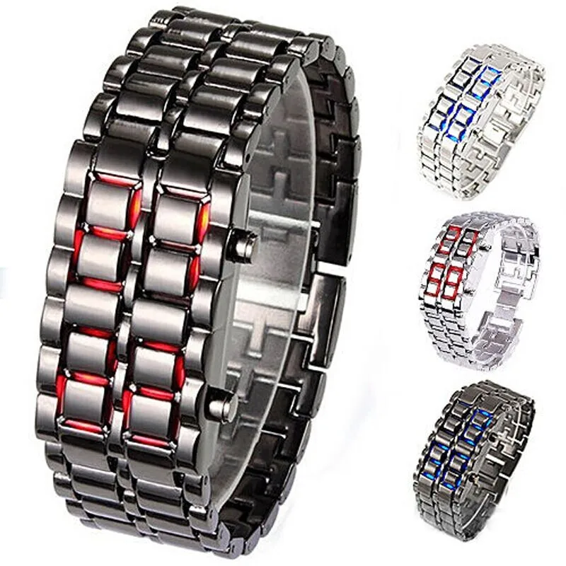 

Metal Lava Iron Samurai Watch Men Women fashion classic LED Lava watch