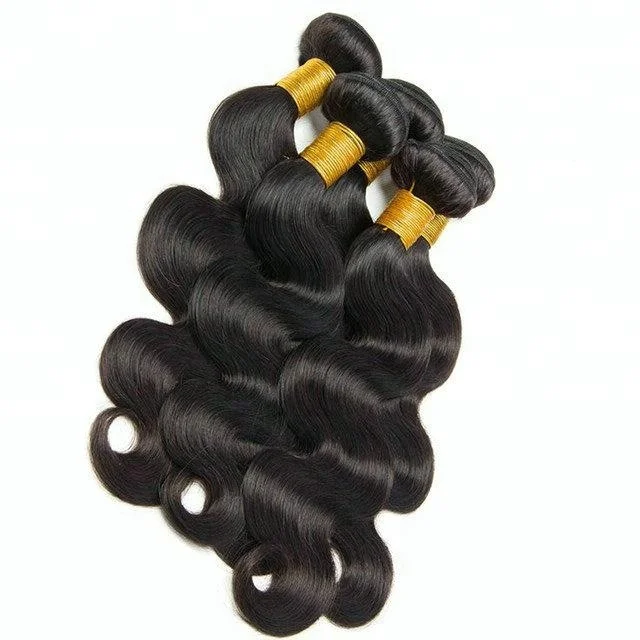 Brazilian virgin cuticle aligned Hair Weave Bundles Double Weft Body Wave Human Hair Bundles Natural Color Remy Hair
