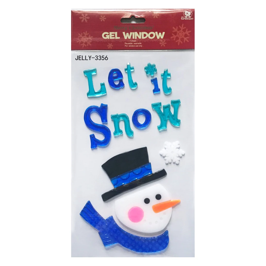 Plastic Christmas Gift Window Gel Clings Buy Window Gel Clings