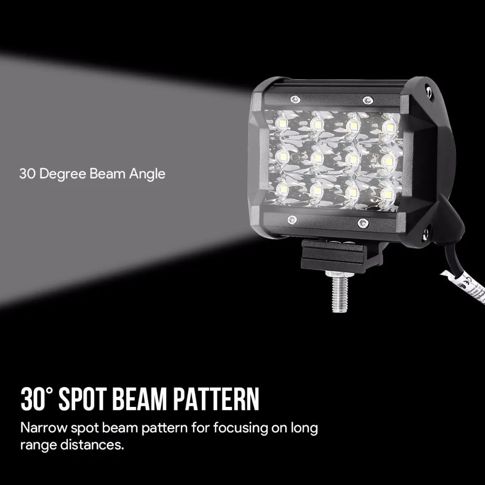 12V Offroad Car LED Light Bar 4 Inch 36W Motorcycle LED Work Light 4x4