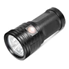 High Power 3800lm 4 XML T6 LED Flashlight USB Rechargeable Power Bank Torch