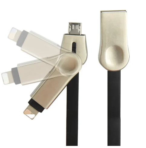 MIUSB Led 3 in1 Magnetic Fast Charging & Data Sync Cable Compatible Micro USB, USB-C Smartphones - ANKUX.COM