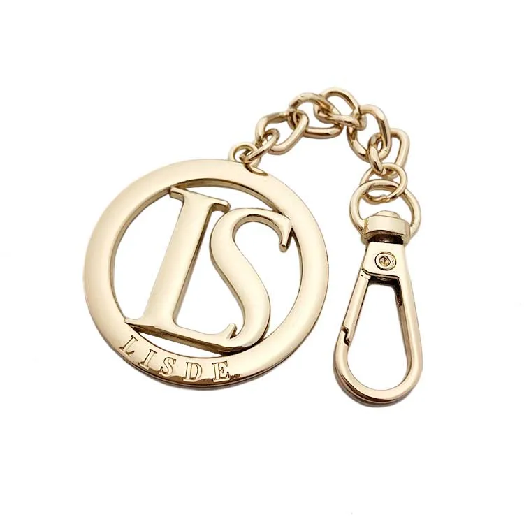 High quality with chain hook logo custom metal tag plates for bag