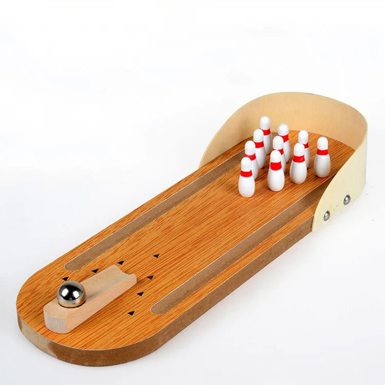 Wooden  Mini Bowling for Table Games and Educational Toys for Kids