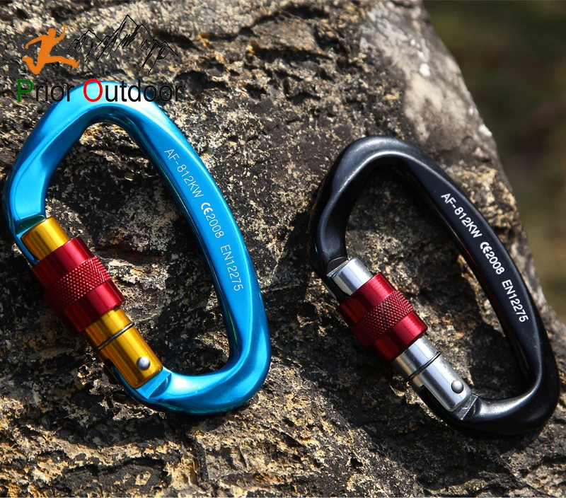 

2500KGS high strength D shape carabiner hook rock climbing carabiner bulk 61g 25KN Safety Aviation aluminum, As pictures