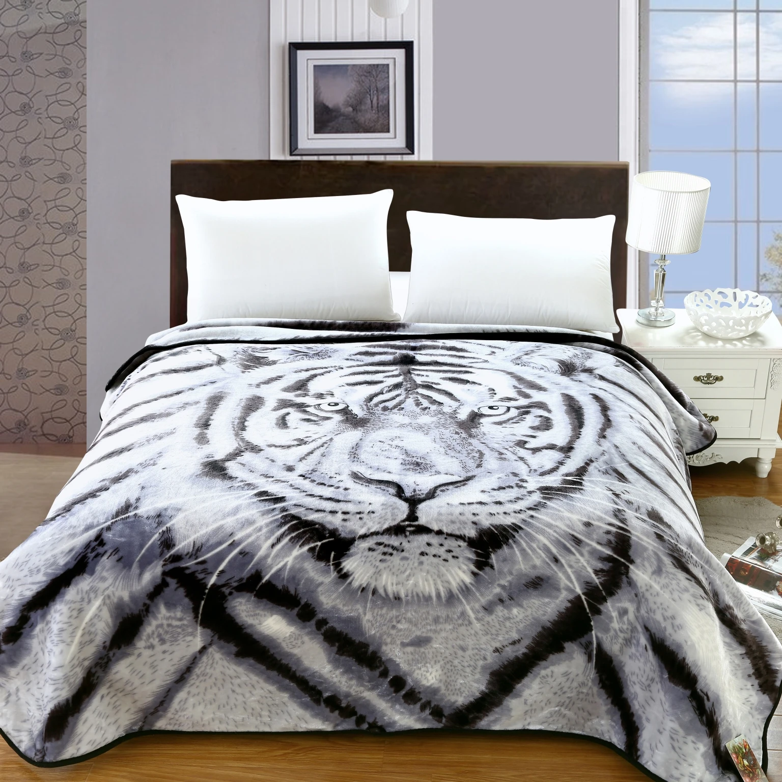 True Love Super Soft Animals Print 100 Polyester Raschel Blanket Cheap
