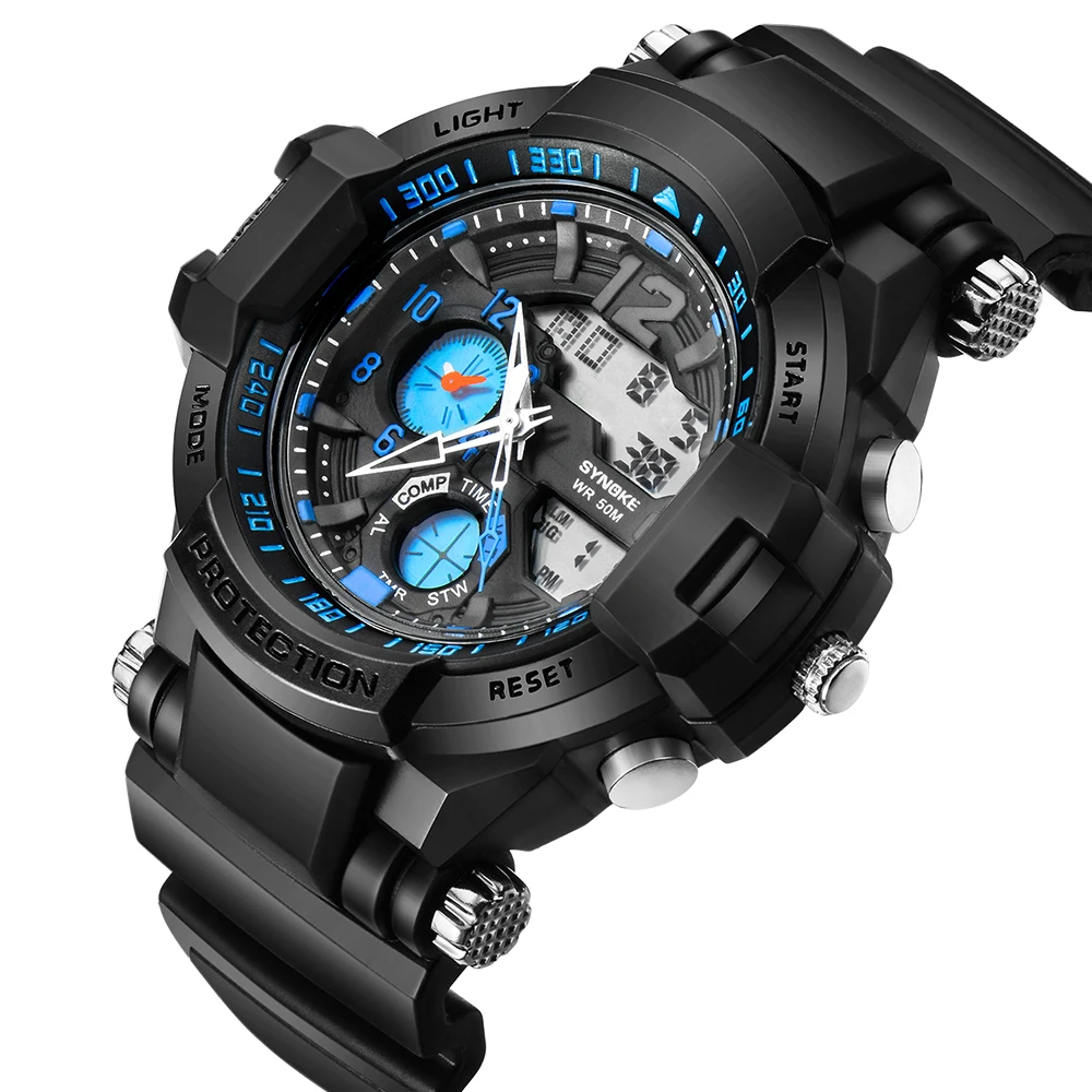 

SYNOKE Man Watches Fashion Waterproof Sport Watch Men Camping Military Wristwatches Male Luminous Clock Relogio Masculino, N/a