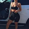 Black Women Slim Sexy Yoga Sets Exercise Top Gym Clothes Running Tights Women Sports Shorts Fitness Yoga Set