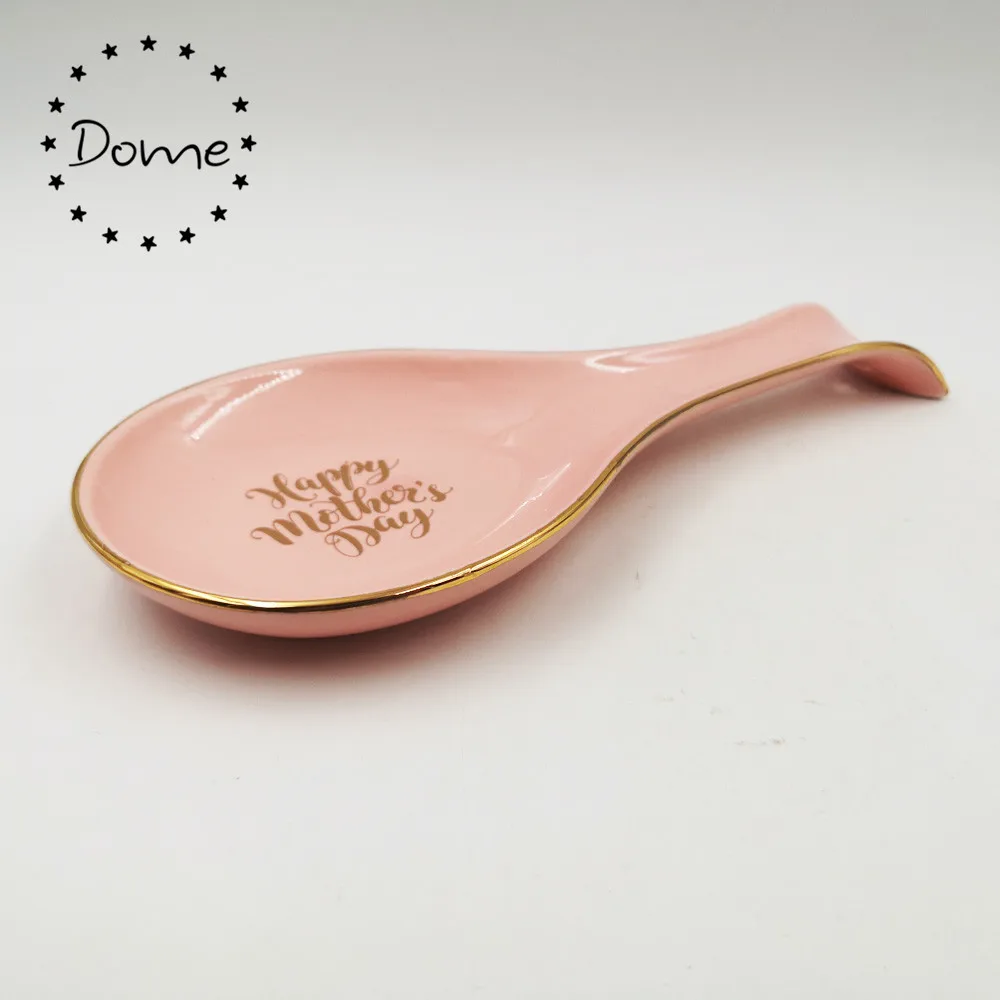 Wholesale Round Spoon Rest White Ceramic Spoon Holder Rest With