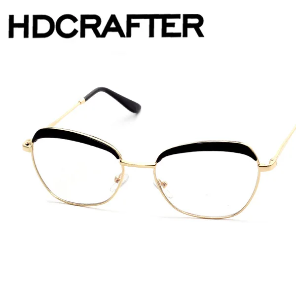 

new metal frame plain Korean New Fashion Men Round Rimless Glasses Vintage Optical Frame Women oval Eyewear Brand