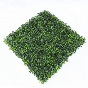 Image of Anti-UV Plastic vertical garden Artificial Boxwood mat grass hedge Fence panel plant green wall for indoor outdoor decoration