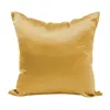 Amazon Hot Sale Large Featured Faux Silk Chair Cushion Pillow Case gold cushions for outdoor sofa