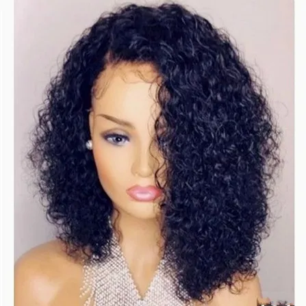 

brazilian human hair preplucked loose water wave human hair lace front wig