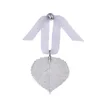 Hot Selling Elegant Simple Love Shape Gold Silver Plated Aspen Maple True Leaf pendant