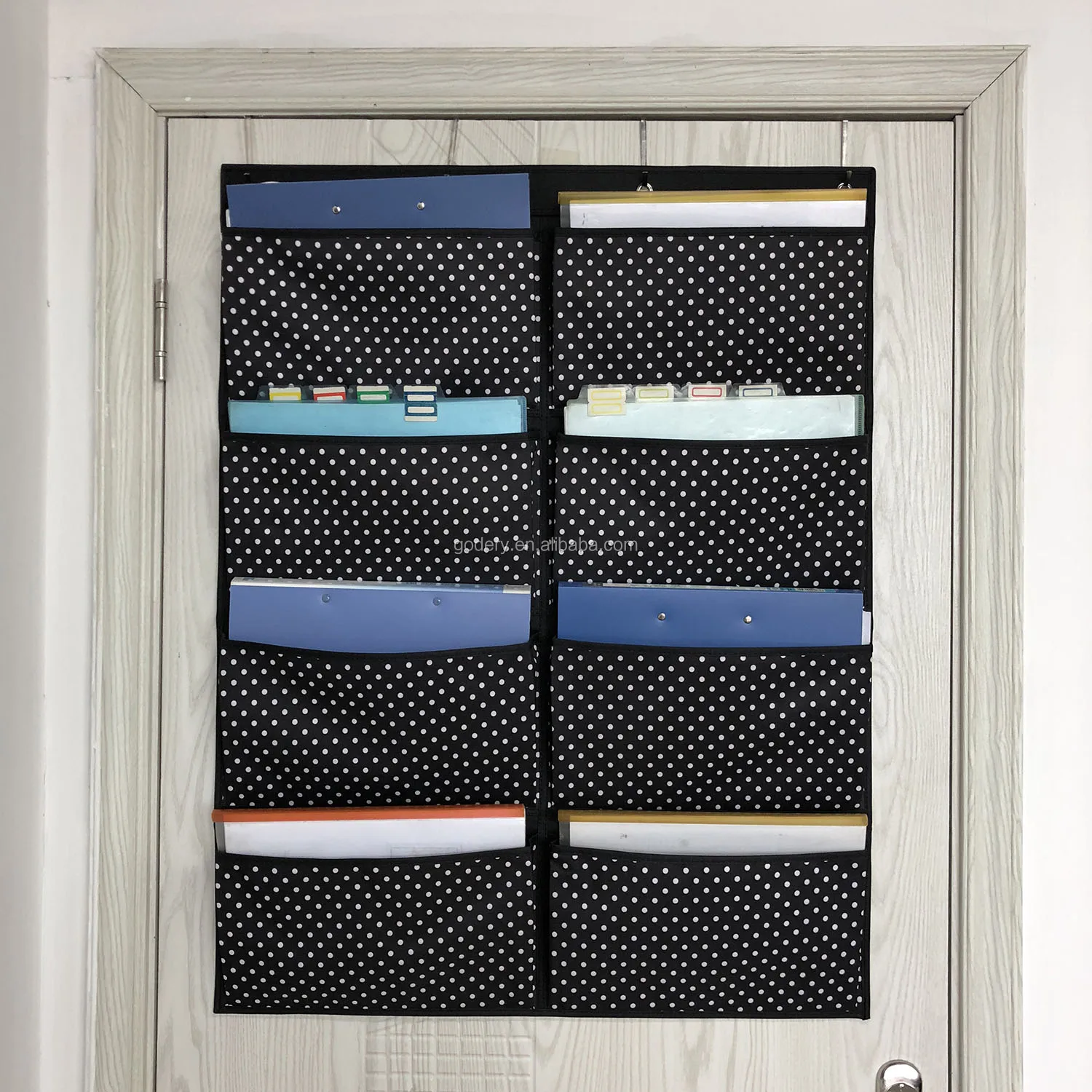 Wall Storage Pocket Charts Hanging Door File Folder Organizer With 8