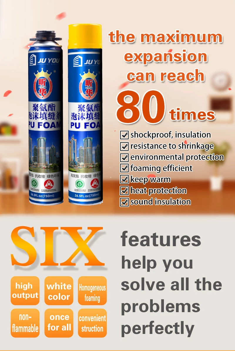 Expanding Polyurethane Foam Aerosol Foam Joint Filler Expanding Foam