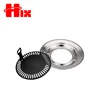 Different kinds of bbq with hot grill plates