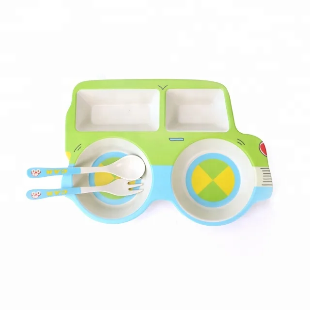 

Amazon Topsale Bamboo Fiber Baby Kids Tableware Kids Meal Set ChristmasTableware B005