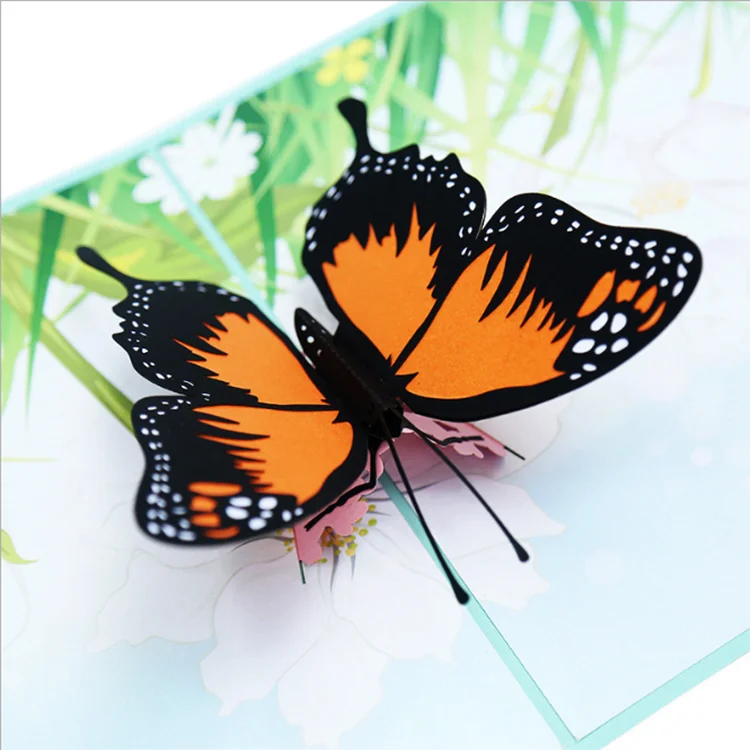 Thank You Card Greeting Cards Square Laser Cut Card 3D Pop Up Card.png