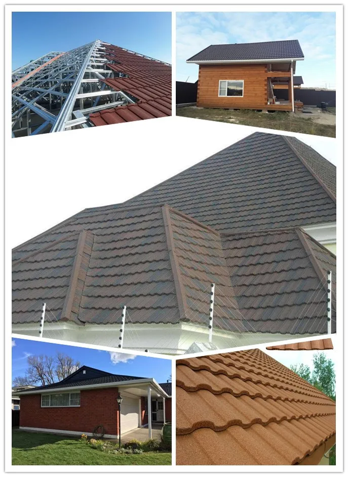 Harvey Tiles From South Africa / Colorful Stone Granules Aluminium Zinc