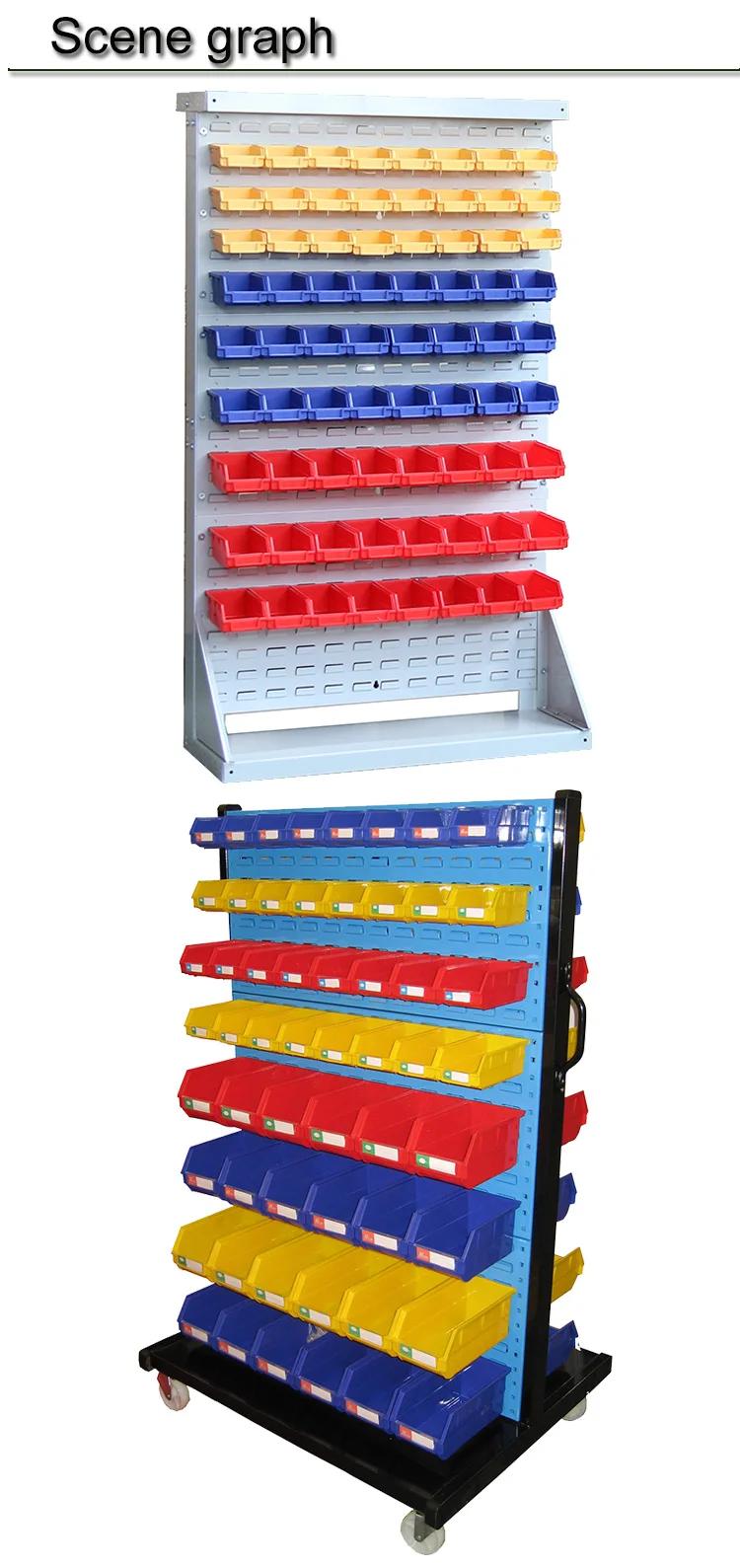 Garage Storage Plastic Hangable Bins For Small Parts Screws Tools
