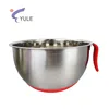 High quality measurement marks 100% food grade non slip mixing bowl with handle
