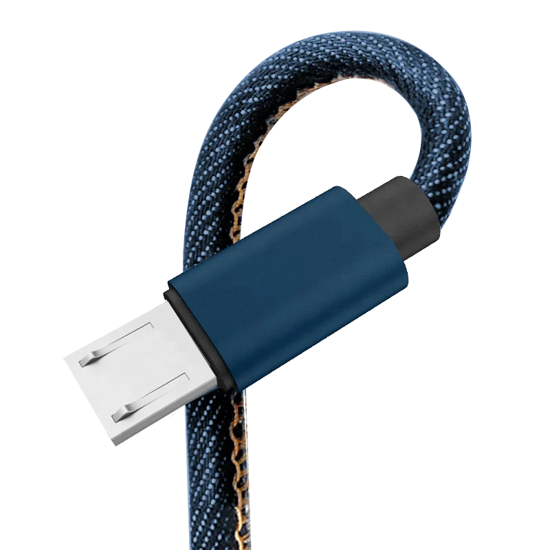 
Wholesale Cheap Jean Denim Fast Charging USB Cable for Android 