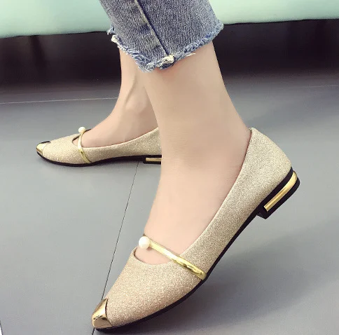 Autumn New Style European And American Ladies Casual Shoes Pointed Toe ...